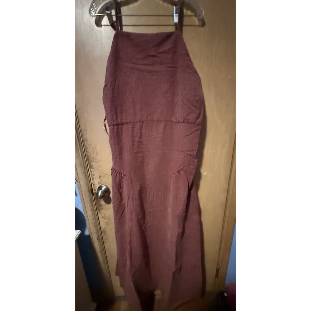 Torrid Festi Maxi Dress 3X Burgundy Open Back Cotton Boho NWT - Picture 5 of 7